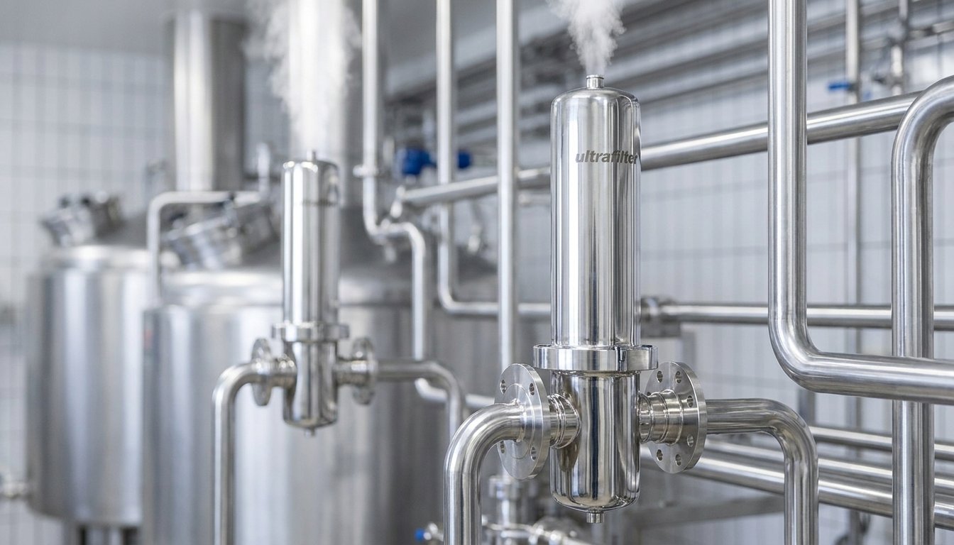 Clean steam filtration for food, dairy and brewery
